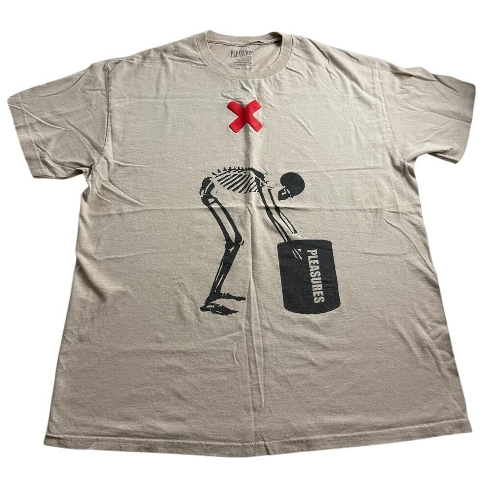 Pleasures Heavy T-Shirt - Sand Beige - Size XXL - Great Condition